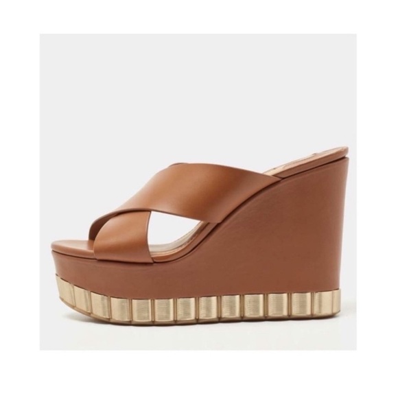 Salvatore Ferragamo Shoes - New! Salvatore Ferragamo Nicosia Wedge Platform Sandals in Brown Leather